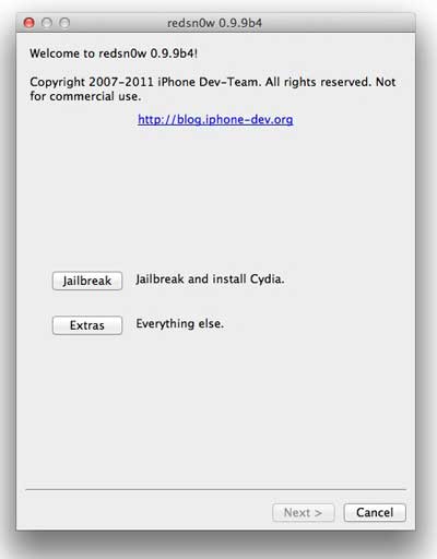 Redsn0w-0.9.9b3 Cómo hacer el Jailbreak para iOS 5 (iPhone, iPad e iPod Touch)Cómo hacer el Jailbreak para iOS 5 (iPhone, iPad e iPod Touch)