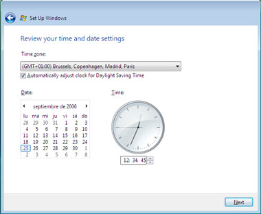 Truco Instalar Windows Vista Zona Horaria
