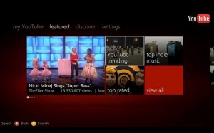 Youtube llego al Xbox 360 11