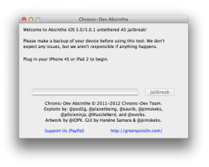 Cómo hacer jailbreak iPhone, iPad 2, 4s, 5.0.1 untethered (sin ataduras) con Absinthe 8