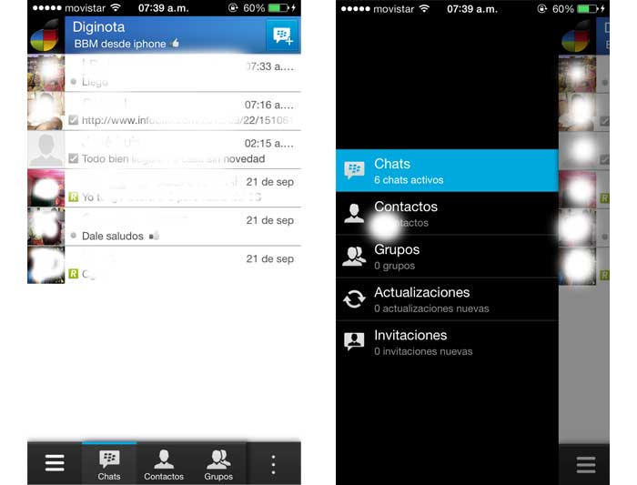 BBM blackberry meseger para iphone y android