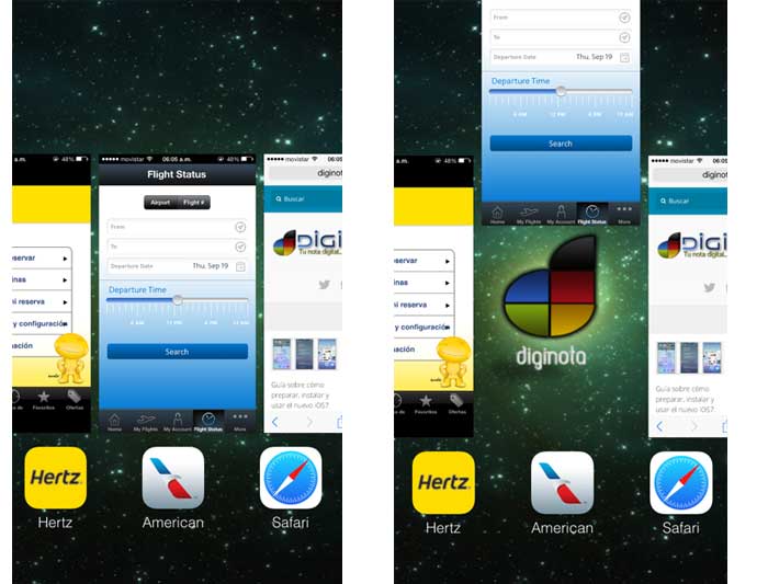 Como se cierran las aplicaciones en el iOS7