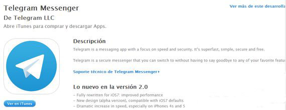 telegram para iPhone diginota