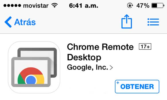 Cómo controlar una Pc desde un iPhone o iPad con Chrome Remote Desktop